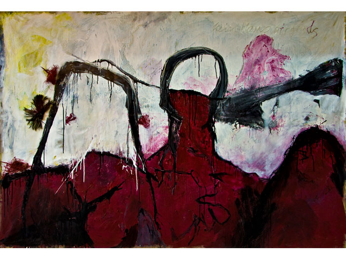 Tragen, Lack auf Leinwand, 220 x 160 cm, 2011