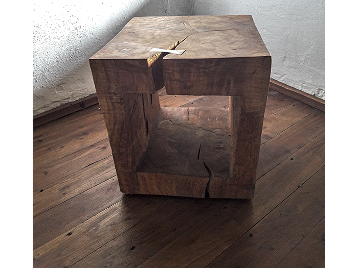Hocker, Esche & Bronze