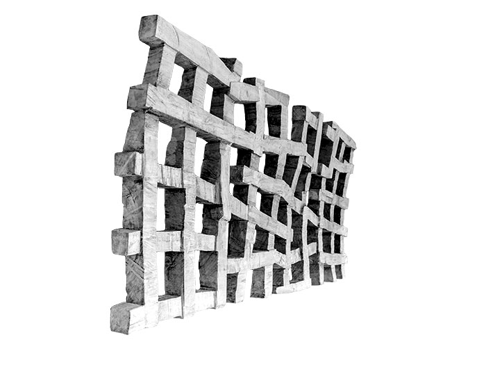 Waagerechte, Holz bemalt, 2012