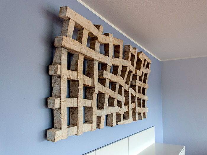 Waagerechte, Holz bemalt, 2012